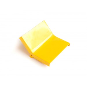 Крышка внутреннего изгиба 45° оптического лотка 120 мм, желтая