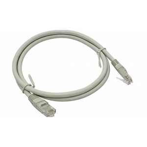 Коммутационный шнур U/UTP категория 5e PVC нг(А)-LS 3,0 м, серый