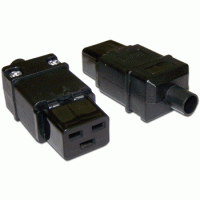 Вилка IEC 60320 C19, 16A, 250V, разборная, черная