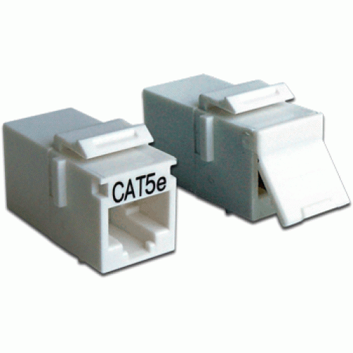 Повторитель портов RJ-45, неэкранированный, кат.5E, формата Keystone, белый LAN-KCP45U5E-WH