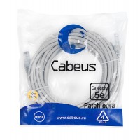 Cabeus PC-UTP-RJ45-Cat.5e-10m Патч-корд U/UTP, категория 5е, 2xRJ45/8p8c, неэкранированный, серый