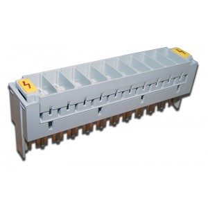 Магазин защиты для плинтов, 10 пар, 3-полюсный, БЕЗ РАЗРЯДНИКОВ (использовать разрядники TWT-SA3-230