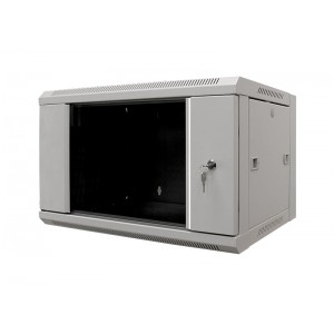 MDX-SH-6U60-60-GS-GY Шкаф серверный 19" 6U 600х600 настенный, дверь стекло, серый
