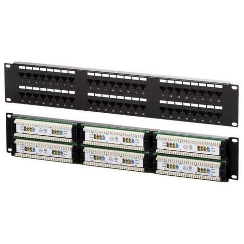 NM-PPU48C Патч-панель 19", кат. 5е, 2U, 48 портов UTP, с возможность установки заднего органайзера NM-PPU48C