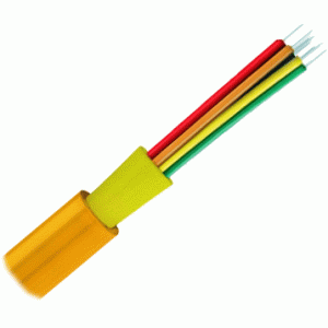 Кабель волоконно оптический 4 волокна одномод, внутренний, Distribution, LSZH, OS2, желтый
