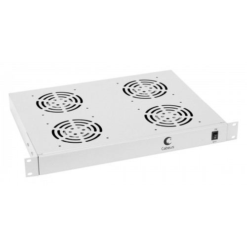 Cabeus Модуль вентиляторный 19" 1U, 4 вентилятора глубина 320 mm серый JG03 Cabeus Модуль вентиляторный 19" 1U, 4 вентилятора глубина 320 mm серый JG03
