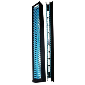 Вертикальные органайзеры повышенной емкости, 42U, для шкафов Business шириной 800 мм, 2 шт., черные