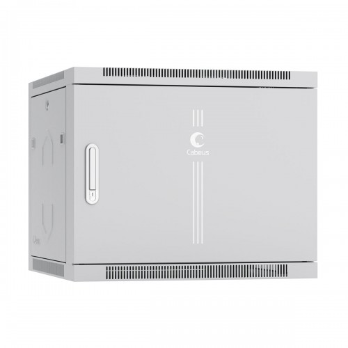 Шкаф 19" 9U 600x600 Cabeus телекоммуникационный настенный, металлическая дверь, серый, разборный SH-05F-9U60/60m