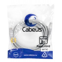 Cabeus PC-FTP-RJ45-Cat.5e-3m-LSZH Патч-корд F/UTP, категория 5е, 2xRJ45/8p8c, экранированный, серый