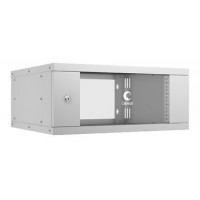Cabeus WSC-05D-4U55/45 Шкаф настенный 4U 19" 550x450 телекоммуникационный дверь стекло, серый 10183c