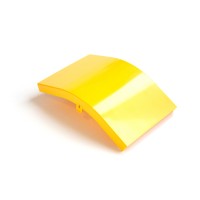 Крышка внешнего изгиба 45° оптического лотка 120 мм, желтая