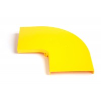 Крышка горизонтального поворота 90° оптического лотка 240 мм, желтая