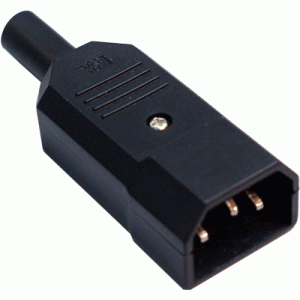 Вилка IEC60320 C14, 10A, 250V, разборная, черная