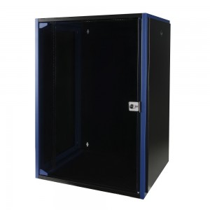 Шкаф 18U Datarex DR-600421 настенный 600х600 дверь стекло, черный