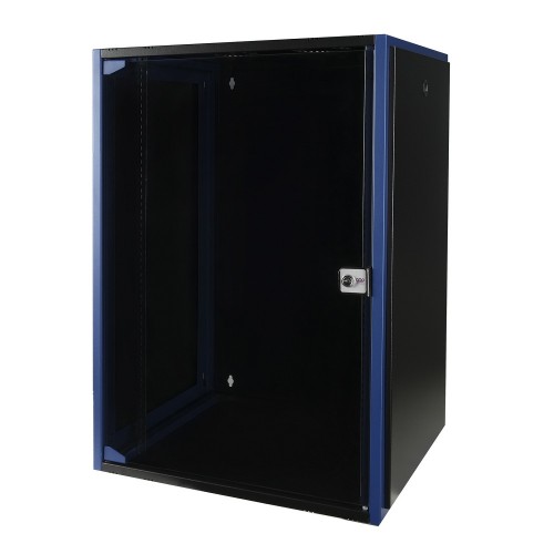 Шкаф 18U Datarex DR-600421 настенный 600х600 дверь стекло, черный DR-600421
