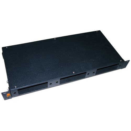 Кросс оптический LANMASTER 19" металлический, глубина - 200мм, 1U на  3 адаптерные панели LAN-FOBM-RM200-3P