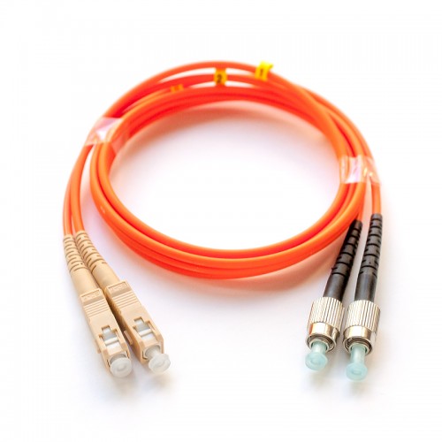 Патч-корд оптический дуплексный SC-FC многомод 62,5/125 10м MDX-2SC-2FC/10-M6